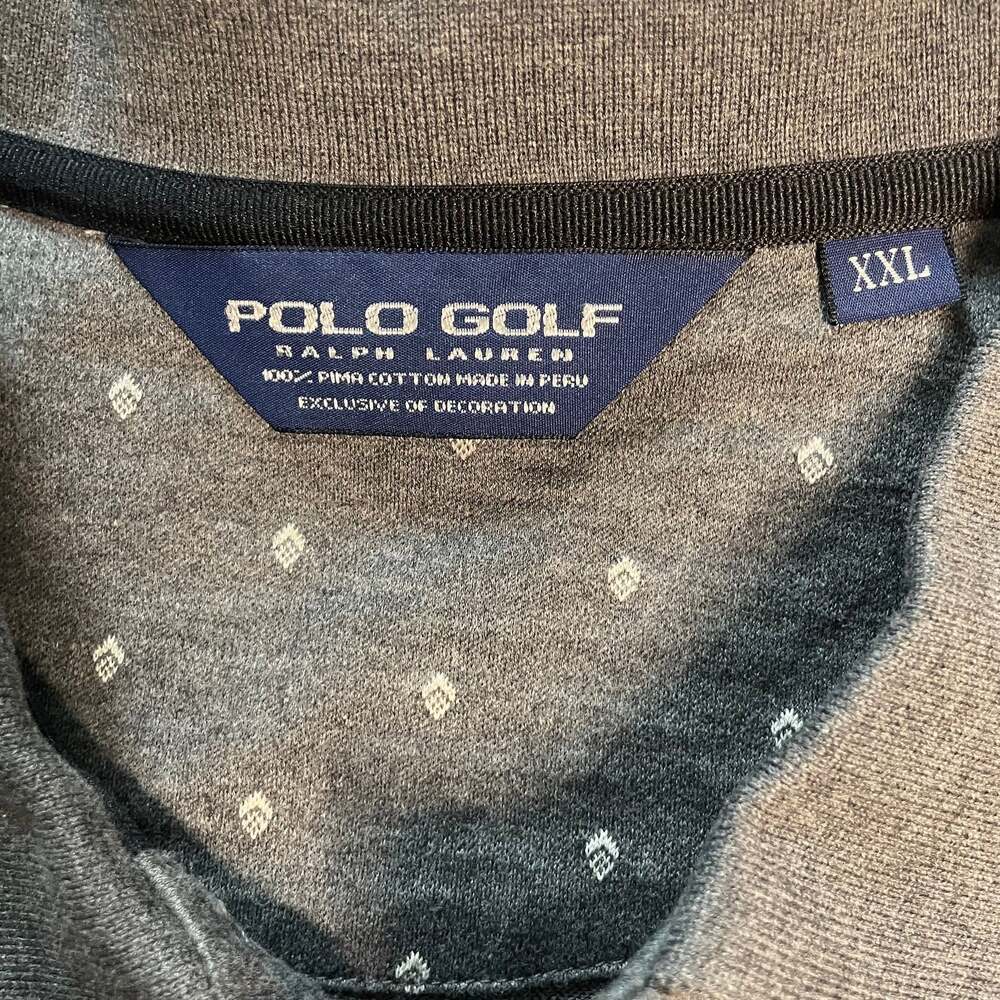Polo Golf Ralph Lauren Mens XXL Gray Pattern Polo Shirt - Picture 5 of 5